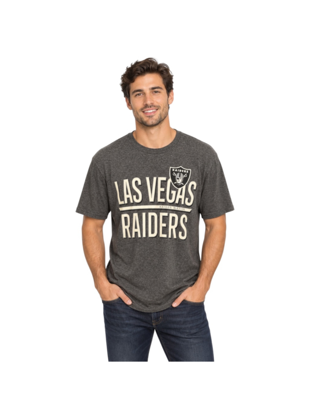 NFL Team Apparel Las Vegas Raiders Raider Nation Graphic T-Shirt Large